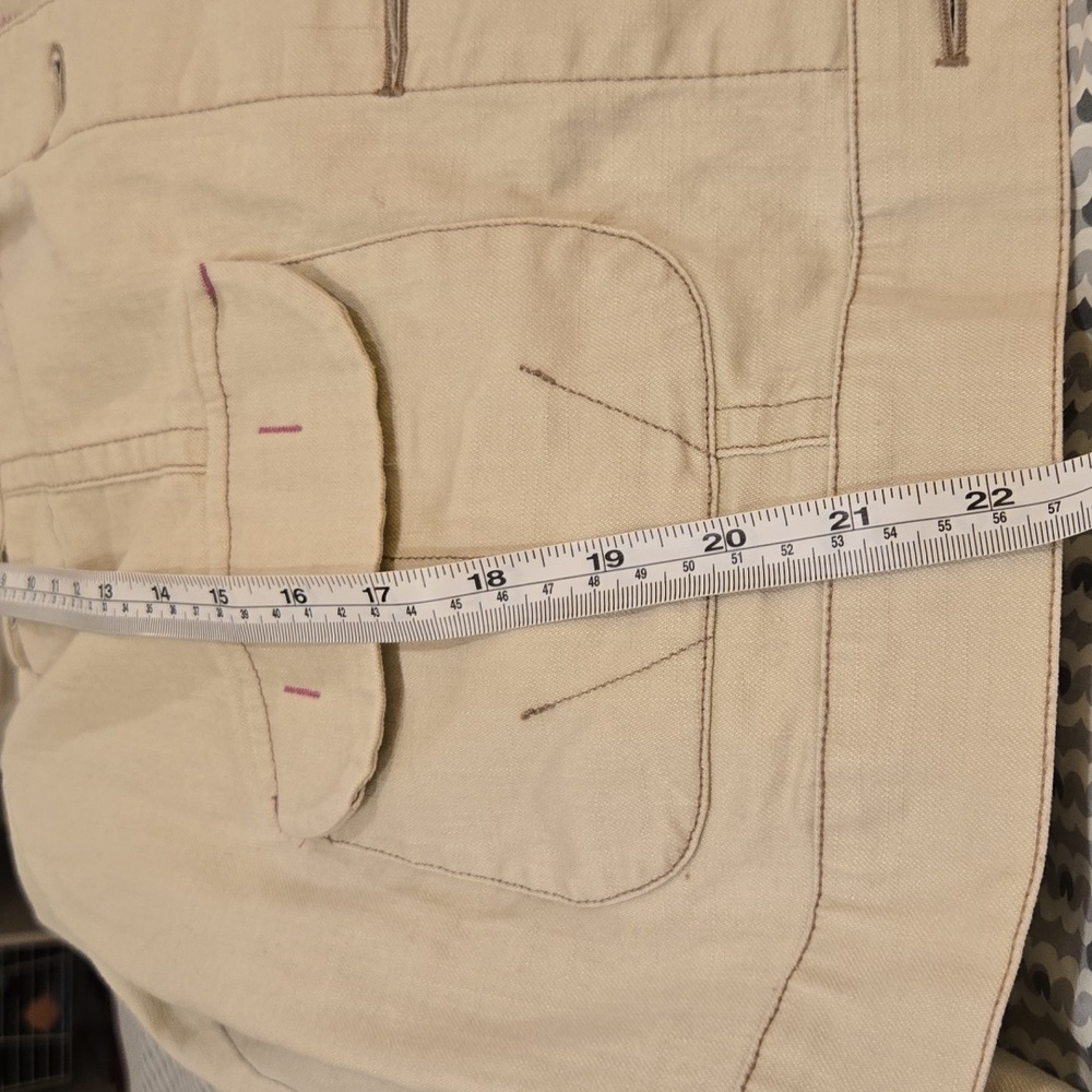 Sigrid Olsen NWOT Ivory Denim Jacket, Pink Buttons, Pink Detail On Back - Picture 10 of 11